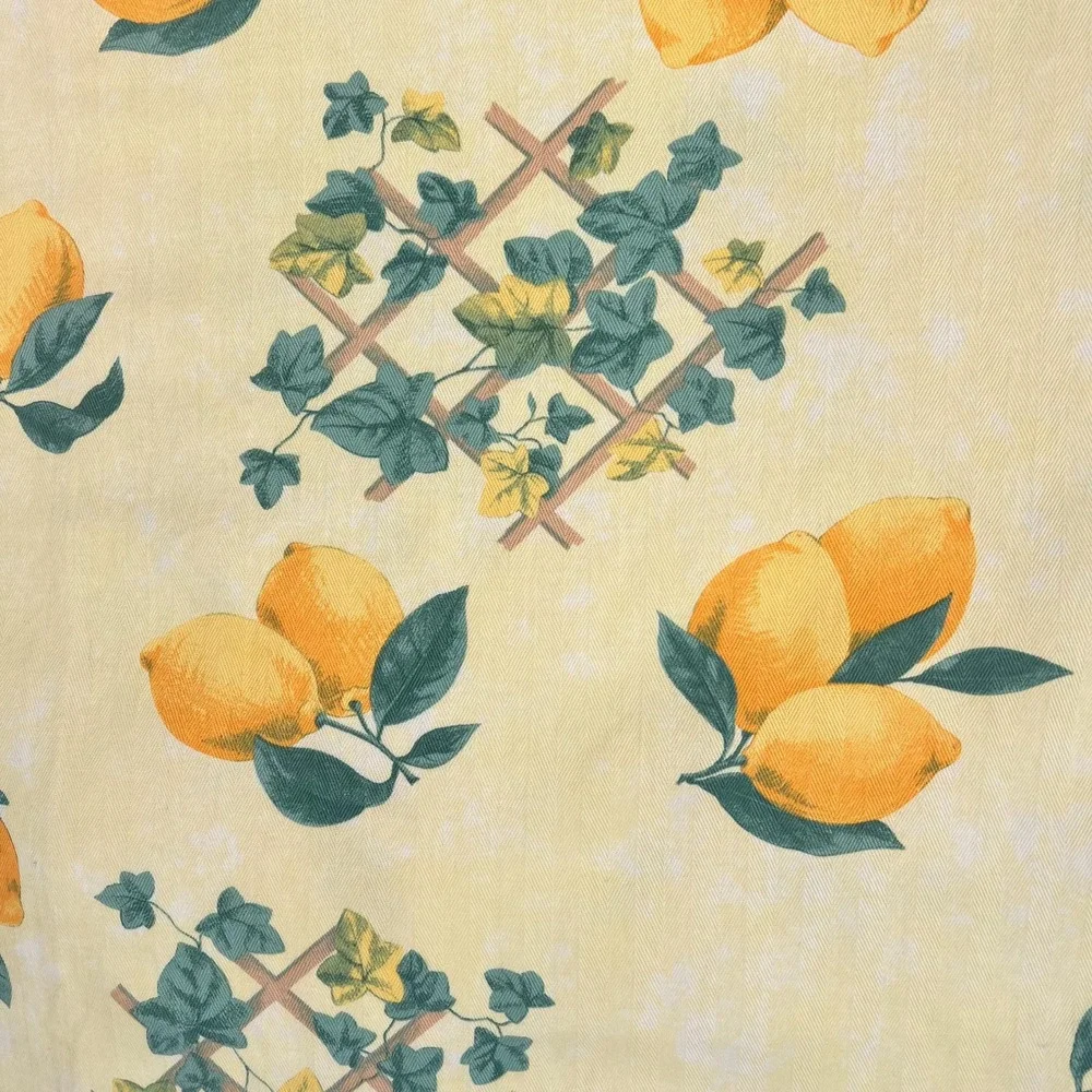Italian Lemon Tablecloth Mediterranean Cotton Tablecloth 67x122 Made In Italy**